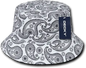 Decky 459 Paisley Bucket Hat - White - White / S/M