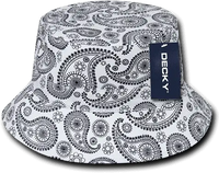 Decky 459 Paisley Bucket Hat White White / S/M
