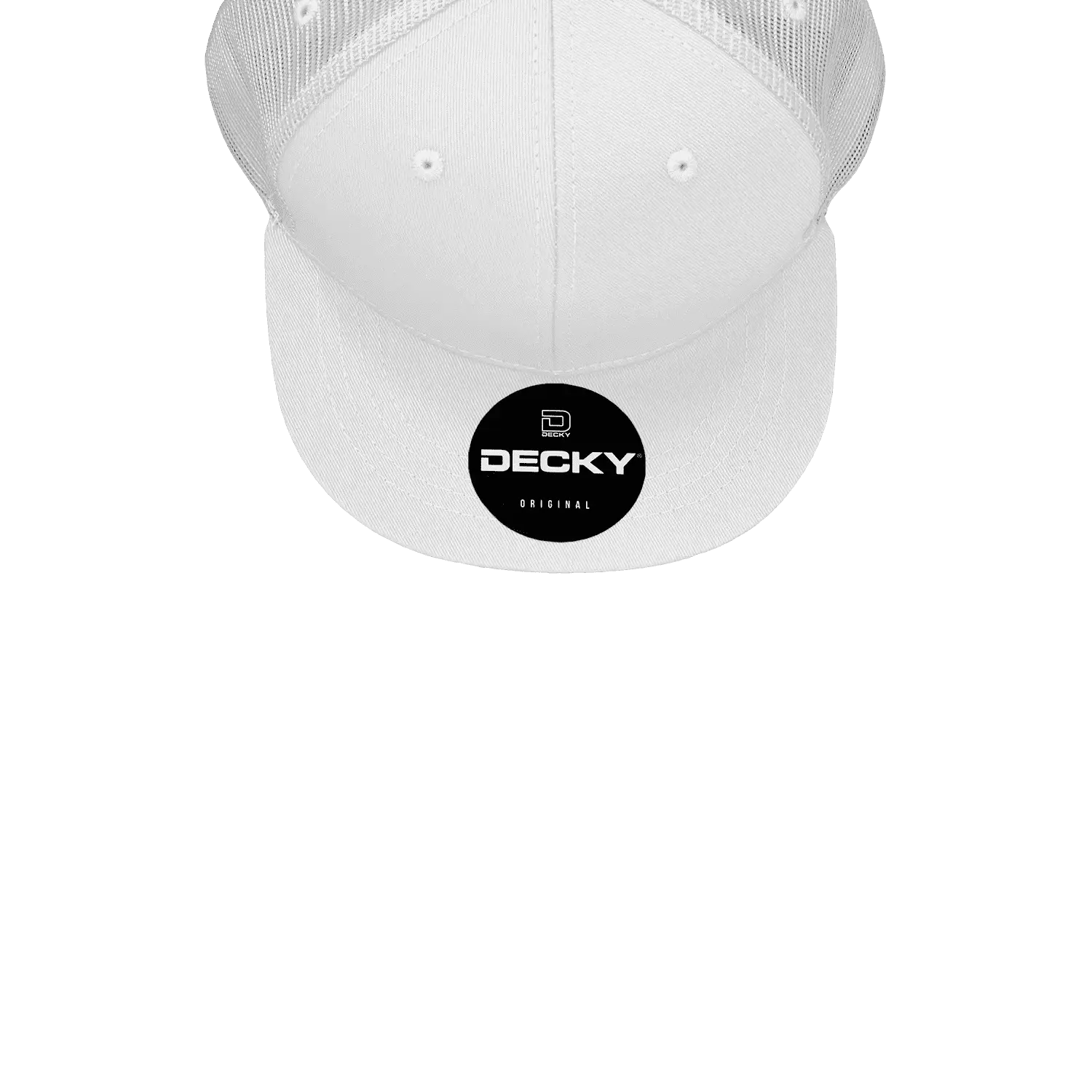 Decky 5010 6 Panel Youth Trucker Cap - White - White / One Size Fits Most