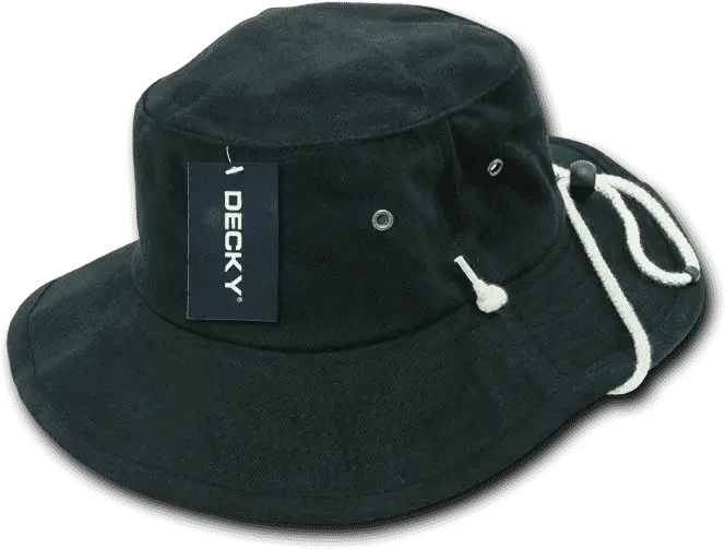 Decky 510 Aussie Hat Plain Black Black / S/M