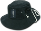 Decky 510 Aussie Hat Plain Black Black / S/M