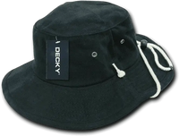 Decky 510 Aussie Hat Plain Black Black / S/M