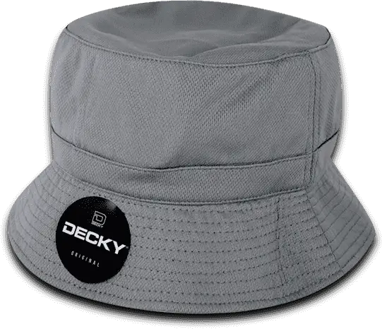 Decky 5110 Mesh Bucket Hat Charcoal Dark Gray / One Size Fits Most