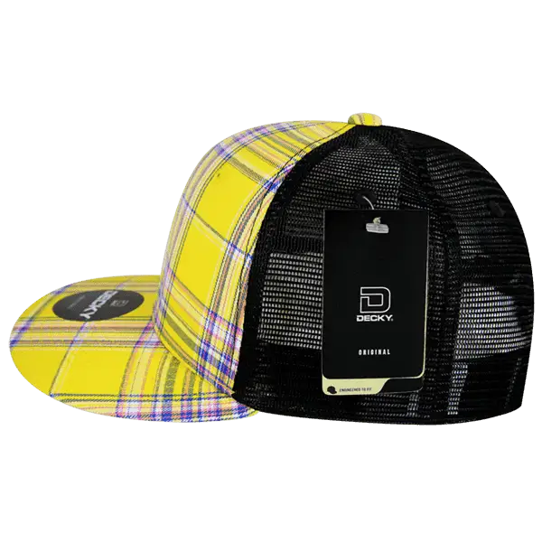 Decky 6016 H/C Plaid Cap Black 103 White / One Size Fits Most