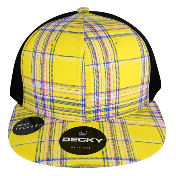 Decky 6016 H/C Plaid Cap Black 103 White / One Size Fits Most