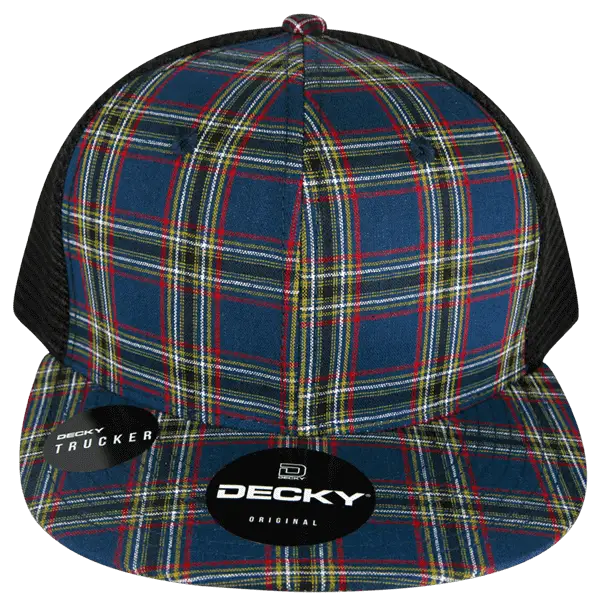 Decky 6016 H/C Plaid Cap - Black 221 - White / One Size Fits Most