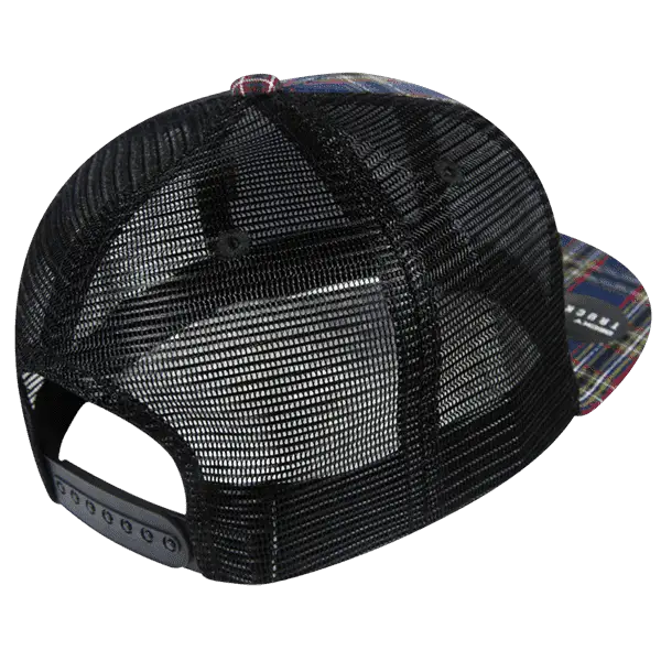 Decky 6016 H/C Plaid Cap - Black 221 - White / One Size Fits Most