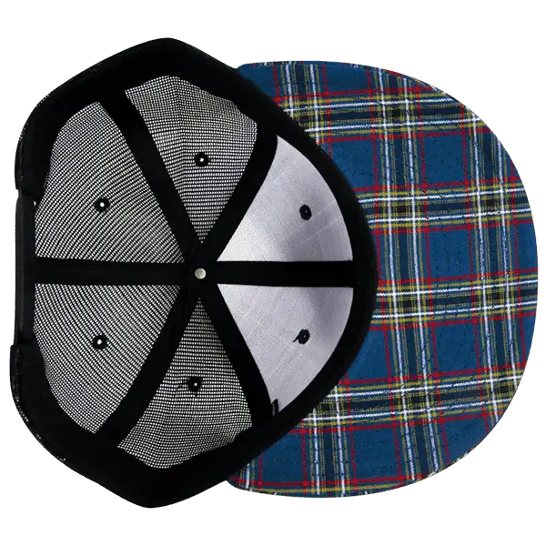 Decky 6016 H/C Plaid Cap - Black 221 - White / One Size Fits Most