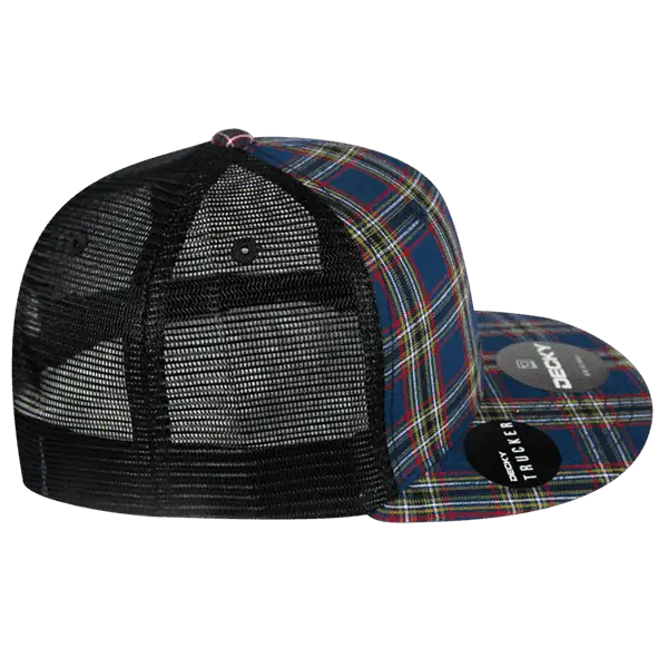 Decky 6016 H/C Plaid Cap - Black 221 - White / One Size Fits Most