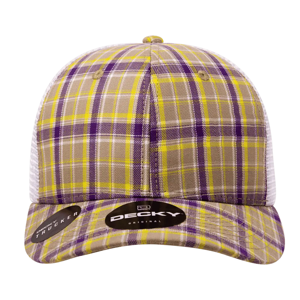 Decky 6017 M/C Plaid Cap - White 111 - White / One Size Fits Most