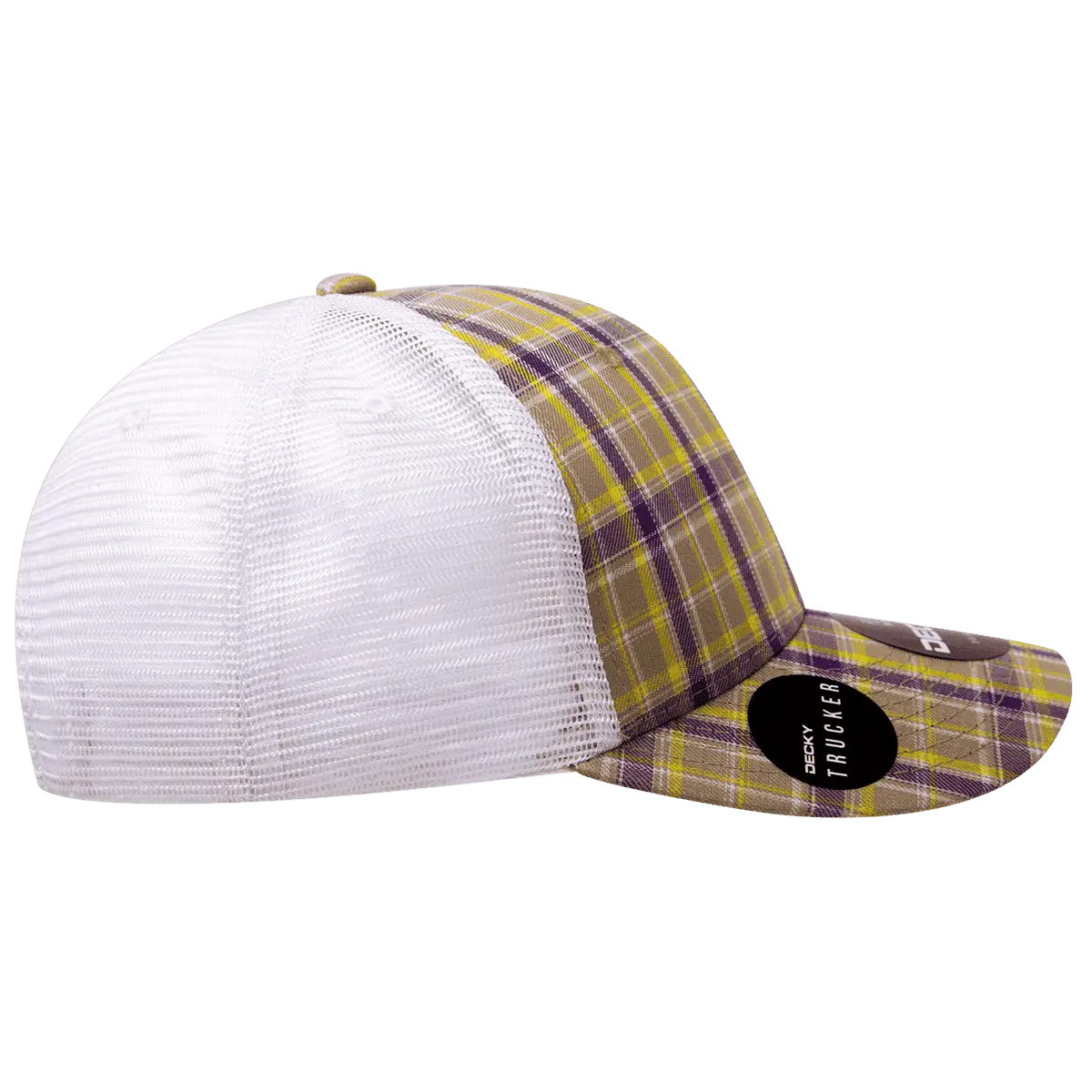 Decky 6017 M/C Plaid Cap - White 111 - White / One Size Fits Most