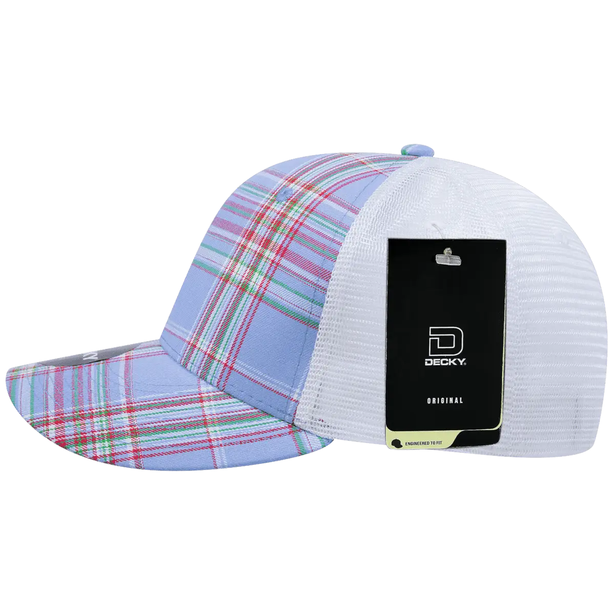 Decky 6017 M/C Plaid Cap - White 112 - White / One Size Fits Most
