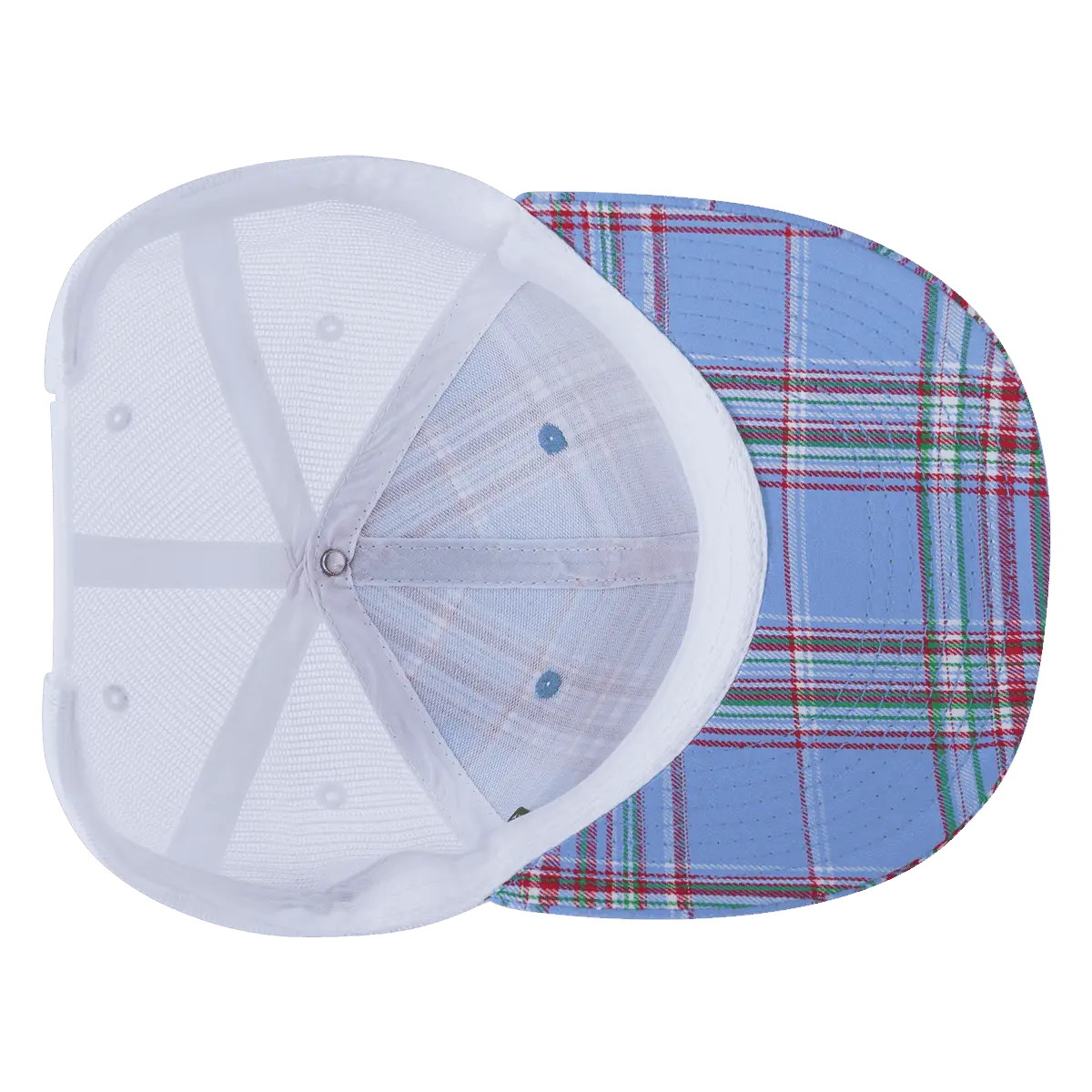 Decky 6017 M/C Plaid Cap - White 112 - White / One Size Fits Most