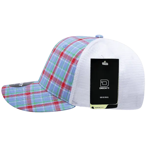 Decky 6017 M/C Plaid Cap White 113 White / One Size Fits Most