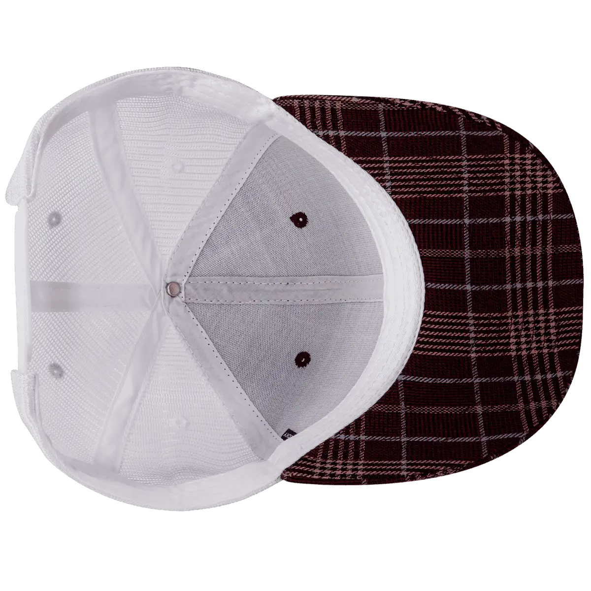 Decky 6017 M/C Plaid Cap - White 125 - White / One Size Fits Most