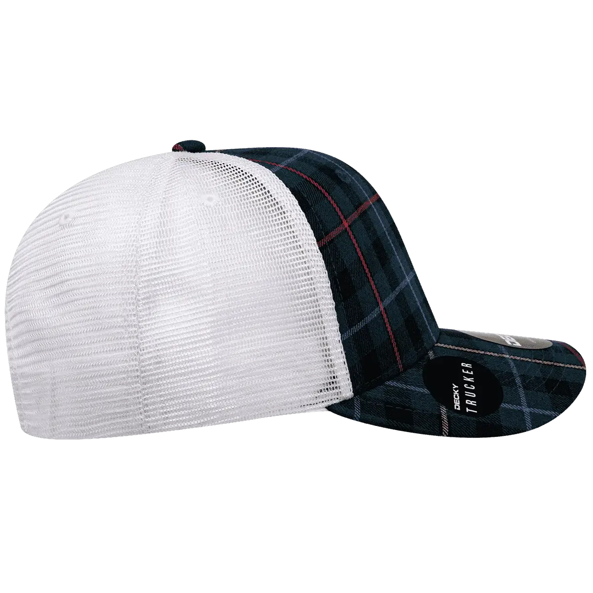Decky 6017 M/C Plaid Cap - White 126 - White / One Size Fits Most