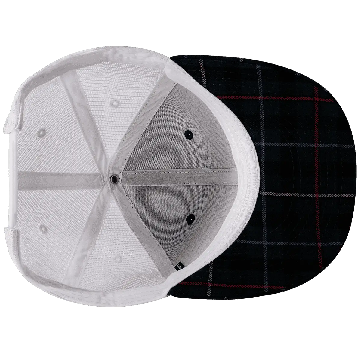 Decky 6017 M/C Plaid Cap - White 126 - White / One Size Fits Most