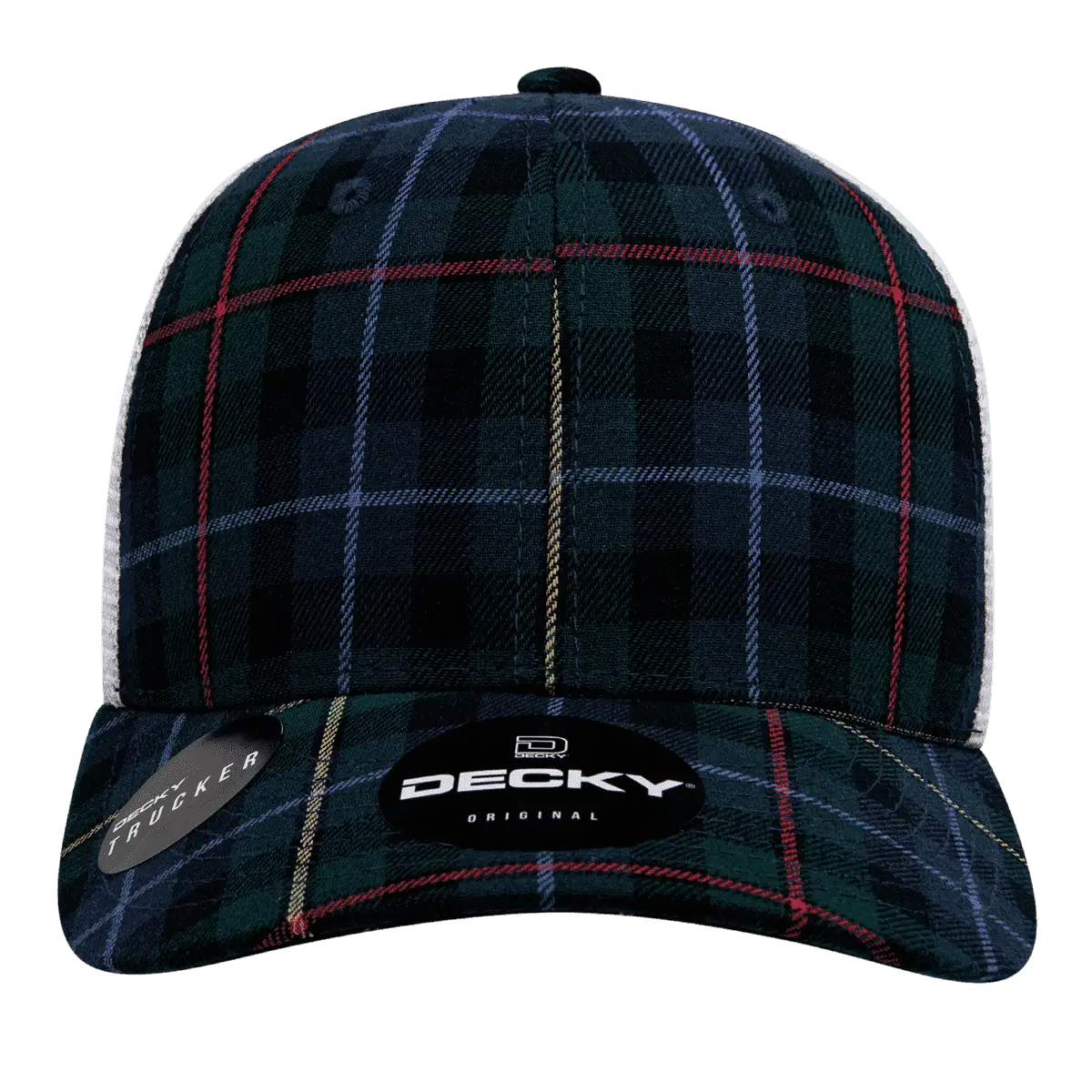 Decky 6017 M/C Plaid Cap - White 126 - White / One Size Fits Most
