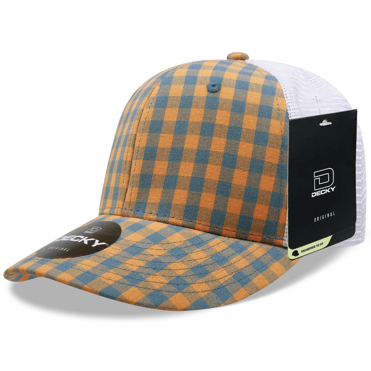 Decky 6017 M/C Plaid Cap - White 149 - White / One Size Fits Most