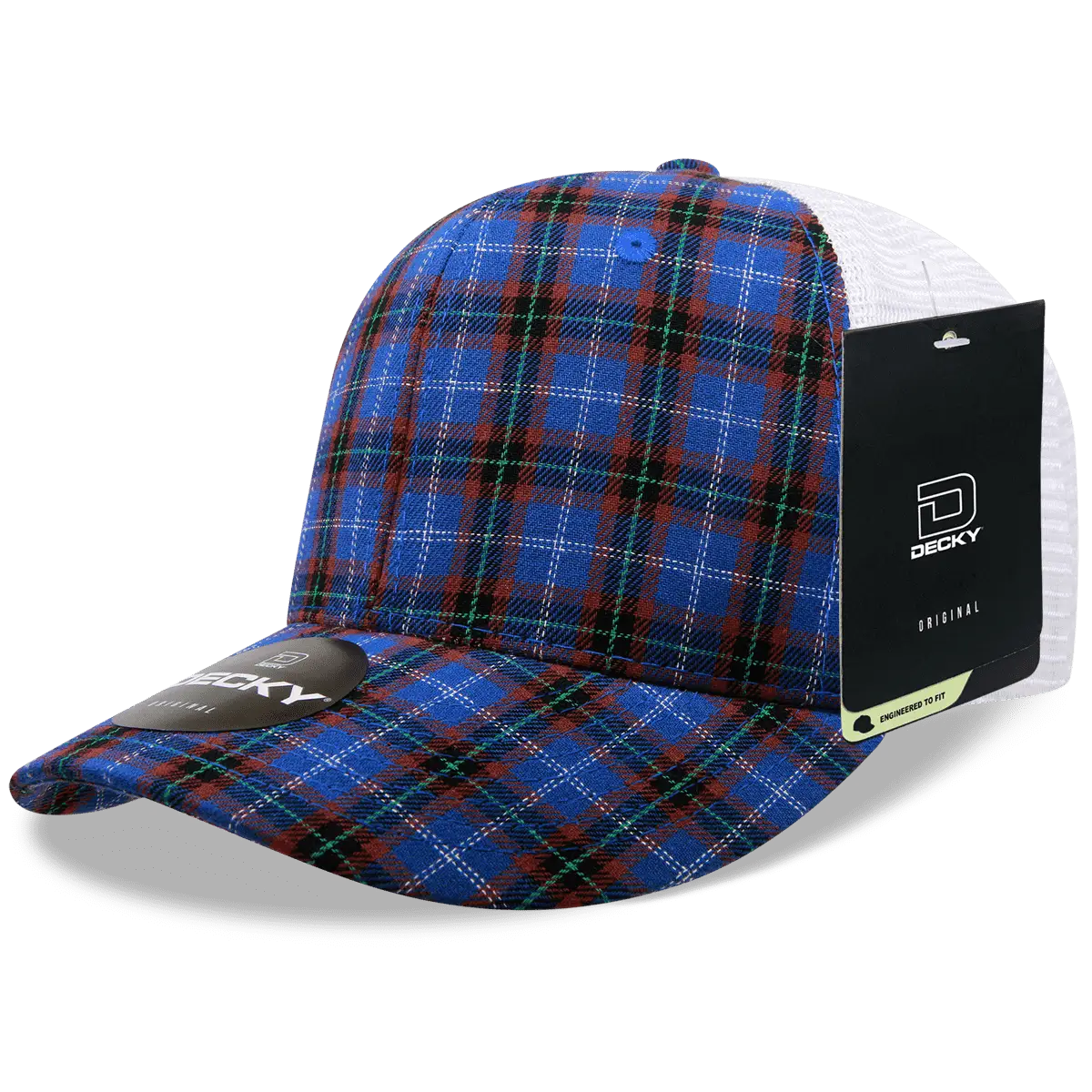 Decky 6017 M/C Plaid Cap - White 152 - White / One Size Fits Most