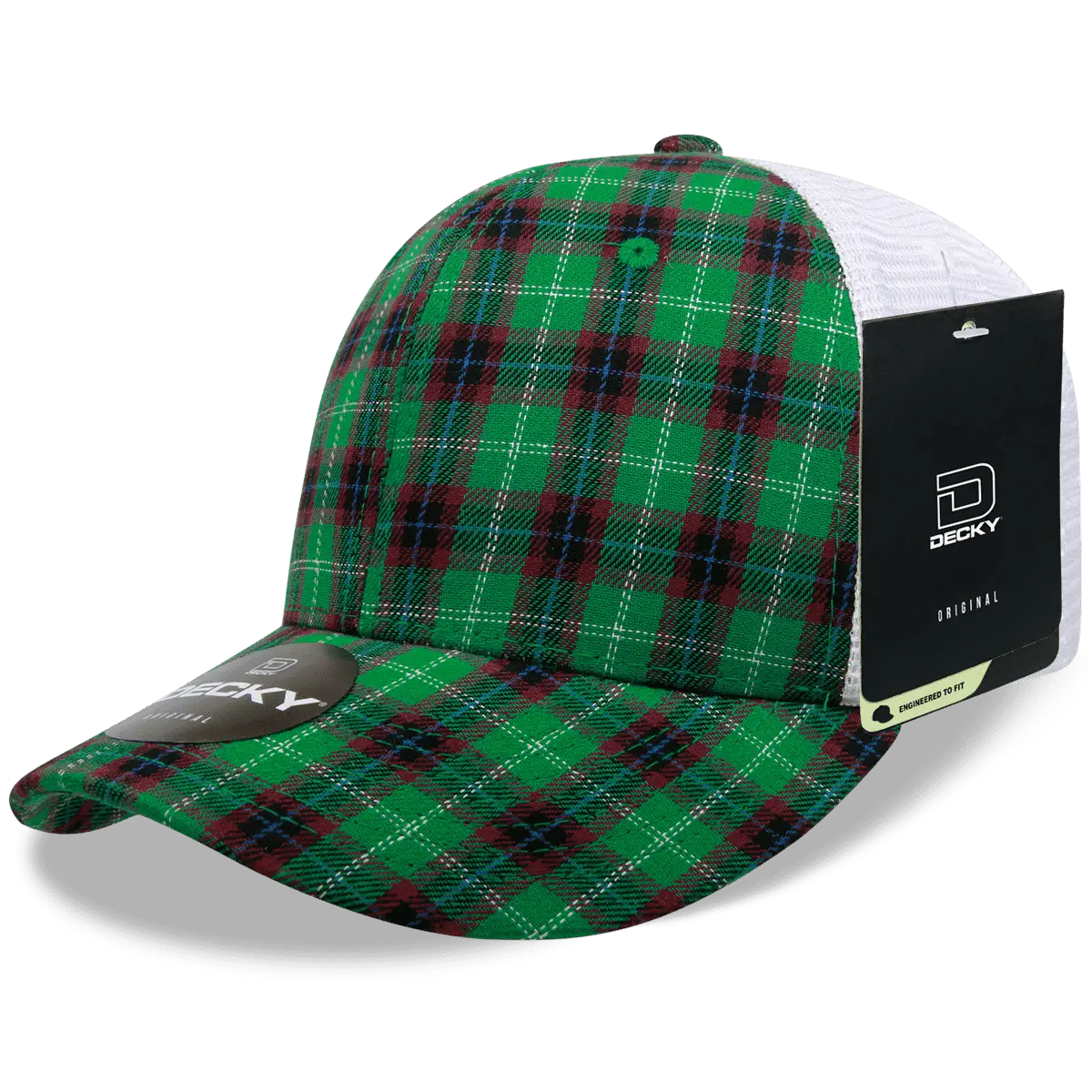 Decky 6017 M/C Plaid Cap - White 159 - White / One Size Fits Most