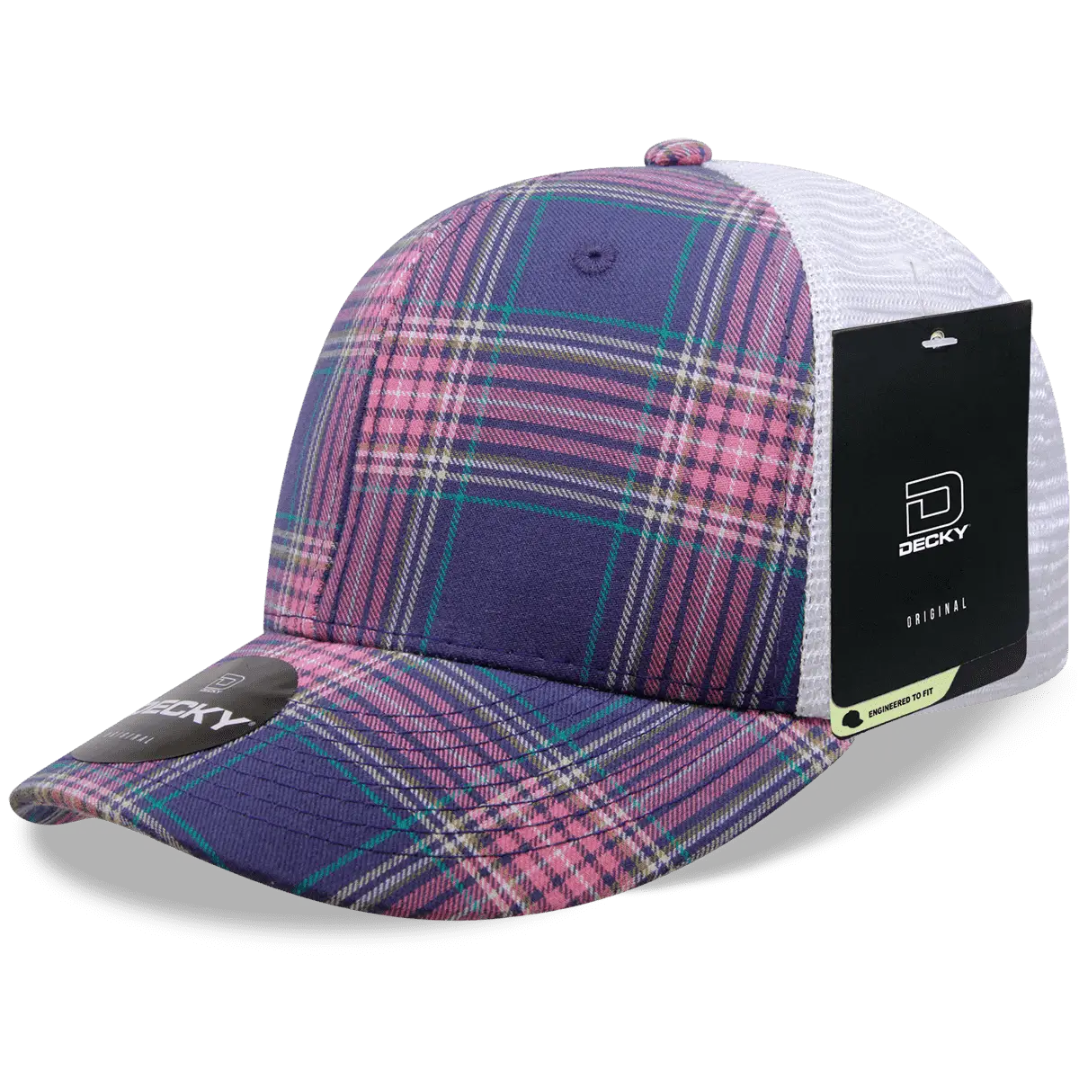 Decky 6017 M/C Plaid Cap White 170 White / One Size Fits Most