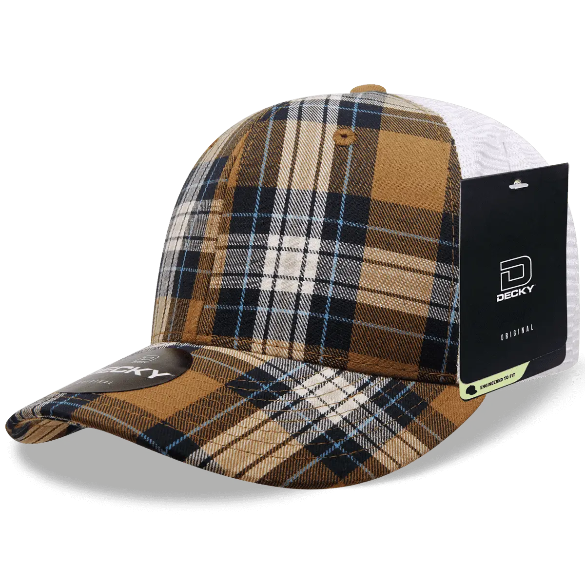 Decky 6017 M/C Plaid Cap - White 172 - White / One Size Fits Most