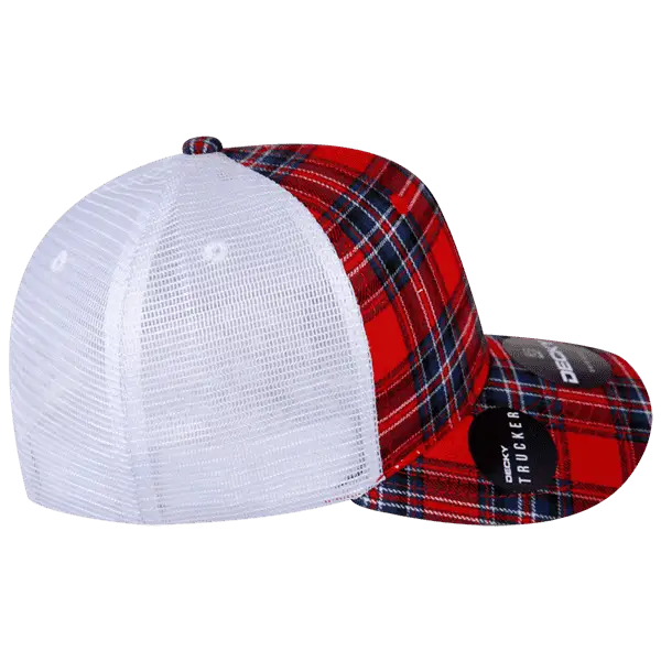 Decky 6017 M/C Plaid Cap White 180 White / One Size Fits Most