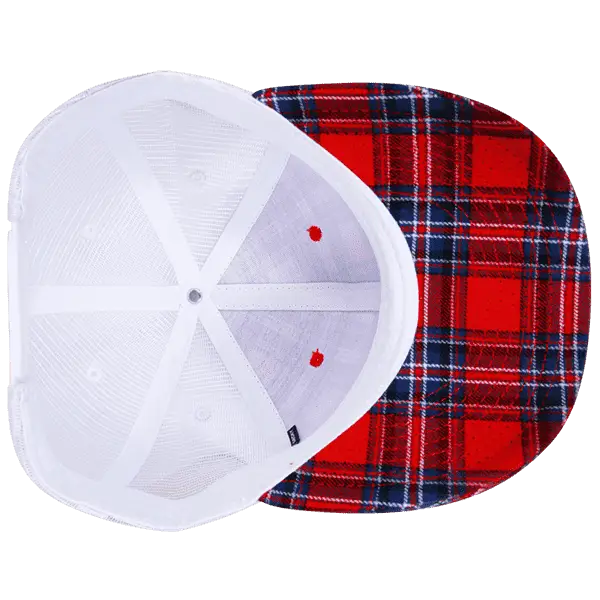 Decky 6017 M/C Plaid Cap White 180 White / One Size Fits Most