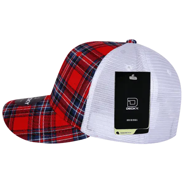 Decky 6017 M/C Plaid Cap White 180 White / One Size Fits Most