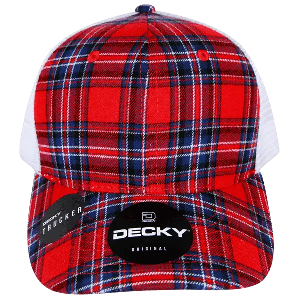 Decky 6017 M/C Plaid Cap White 180 White / One Size Fits Most
