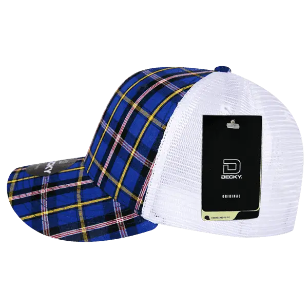 Decky 6017 M/C Plaid Cap White 190 White / One Size Fits Most