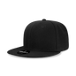 Decky 6020 High Prof 6 Panel Snapback Cap - Black - Black / One Size Fits Most