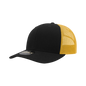 Decky 6021 Mid Profile 6 Panel Poly Cotton Trucker Cap - Black Gold - Black Gold / One Size Fits Most
