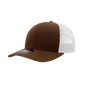 Decky 6021 Mid Profile 6 Panel Poly Cotton Trucker Cap - Brown White - Brown White / One Size Fits Most