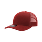 Decky 6021 Mid Profile 6 Panel Poly Cotton Trucker Cap - Cardinal - Cardinal / One Size Fits Most