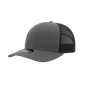 Decky 6021 Mid Profile 6 Panel Poly Cotton Trucker Cap - Charcoal Black - Dark Gray Black / One Size Fits Most