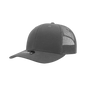 Decky 6021 Mid Profile 6 Panel Poly Cotton Trucker Cap - Charcoal - Dark Gray / One Size Fits Most