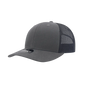 Decky 6021 Mid Profile 6 Panel Poly Cotton Trucker Cap - Charcoal Navy - Dark Gray Navy / One Size Fits Most