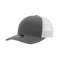 Decky 6021 Mid Profile 6 Panel Poly Cotton Trucker Cap - Charcoal White - Dark Gray White / One Size Fits Most