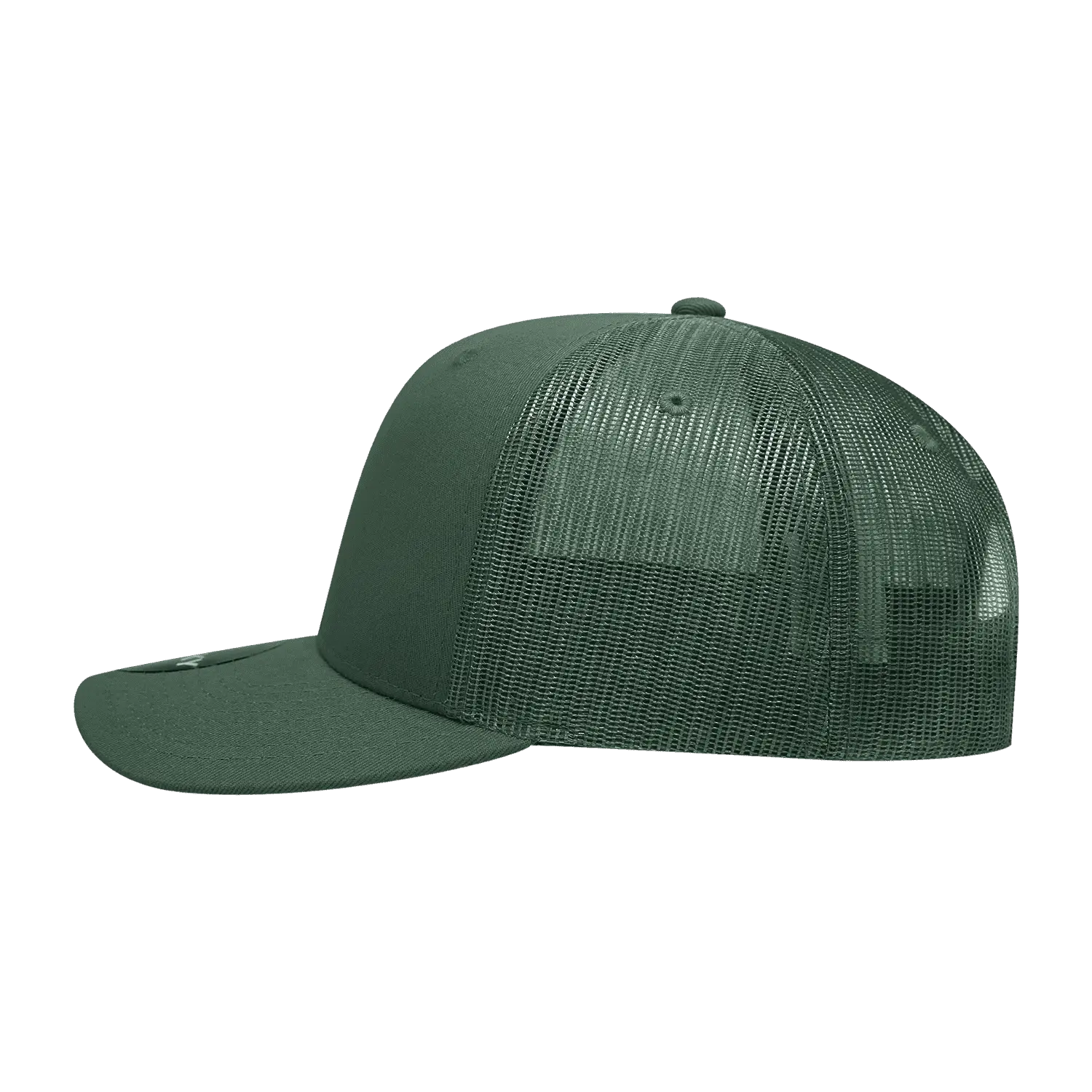Decky 6021 Mid Profile 6 Panel Poly Cotton Trucker Cap - Forest - Forest / One Size Fits Most