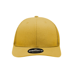 Decky 6021 Mid Profile 6 Panel Poly Cotton Trucker Cap - Gold - Gold / One Size Fits Most