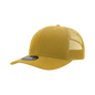Decky 6021 Mid Profile 6 Panel Poly Cotton Trucker Cap - Gold - Gold / One Size Fits Most