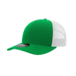Decky 6021 Mid Profile 6 Panel Poly Cotton Trucker Cap - Kelly White - Kelly White / One Size Fits Most