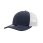 Decky 6021 Mid Profile 6 Panel Poly Cotton Trucker Cap - Navy White - Navy White / One Size Fits Most