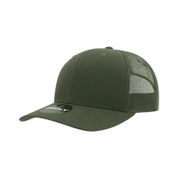 Decky 6021 Mid Profile 6 Panel Poly Cotton Trucker Cap - Olive - Olive / One Size Fits Most