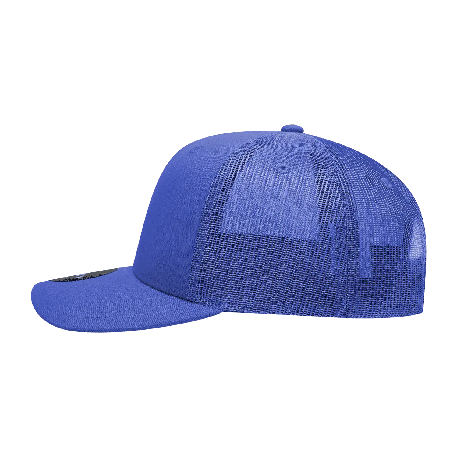 Decky 6021 Mid Profile 6 Panel Poly Cotton Trucker Cap - Royal - Royal / One Size Fits Most