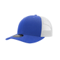Decky 6021 Mid Profile 6 Panel Poly Cotton Trucker Cap - Royal White - Royal White / One Size Fits Most