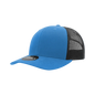 Decky 6021 Mid Profile 6 Panel Poly Cotton Trucker Cap - Sky Black - Columbia Blue Black / One Size Fits Most