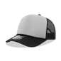 Decky 6025 Mid Profile 6 Panel Poly Cotton Trucker Cap - Black Gray Black - Black Light Gray / One Size Fits Most